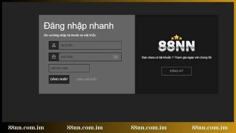 Hoàn tất thông tin khi đăng nhập 88NN