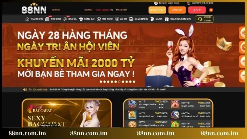 Vào website khi muốn tải app 88NN cho iOS